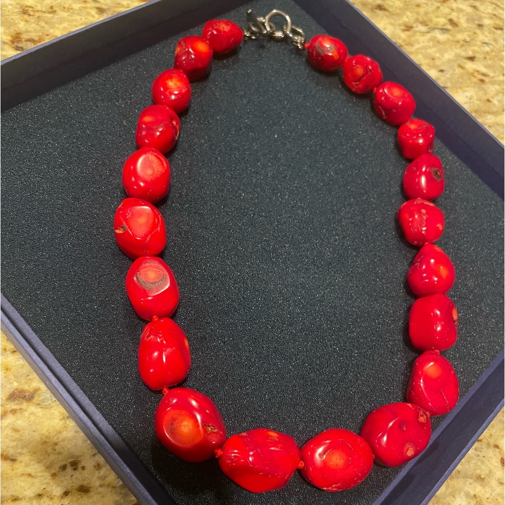 Red turquoise necklace